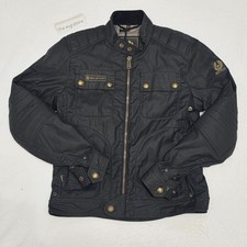 Belstaff Roberts 2.0 Motorcycle Waxed Cotton Black Jacket Mens Sz Small NWT picture