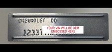 NEW 1967 1968 1969 Chevrolet Camaro STAMPED DASH Metal DATA PLATE DD CHEVY TAG picture