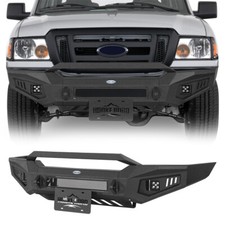 Fit 1998-2011 Ford Ranger Offroad Steel Front Bumper w/ Skid Plate & Led Lights picture