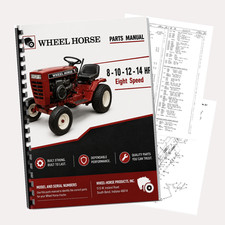Wheel Horse 8 10 12 14 HP Eight Speed Lawn Garden Tractor Parts Manual 10 Pages picture
