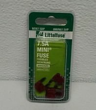 MIN7.5BP Littelfuse 7.5A Mini Blade Fuses – Pack of 5 for Automotive picture