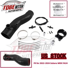 Black Turbo Inlet Intake Hose Silicon Performance For 2022-24 Subaru WRX FA24 3
