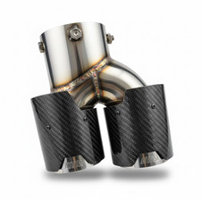 BMW Carbon Fiber Dual Exhaust Tips 2.5” Inlet To 3.6” Outlet M Performance,2 Pcs picture