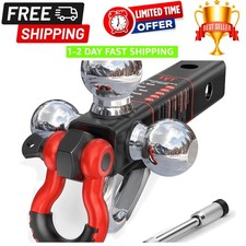 Versatile 5-in-1 Tri-Ball Hitch for 2-Inch Receivers, Up to 10,000 lbs GTW picture