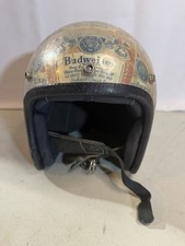 1970S Budweiser Motorcycle Helmet Unisex L Vintage Beer Label Open Face Rare picture