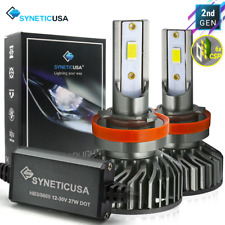 SYNETICUSA H11/H9/H8 CSP LED Headlight Bulbs Conversion Kit Hi-Beam 6000K White picture