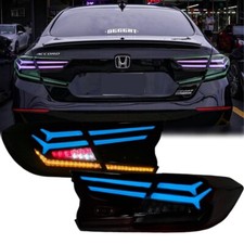 Smoked RGB LED Tail Lights for 2018-2022 Honda Accord Sedan 10th Gen Rear Lights picture