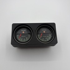 NOS Vintage Stewart Warner 2-Gauge Set Under Dash Panel 828108 Oil Temp USA picture