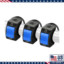 Motorcycle Headlight Switch Handlebar Toggle, 3 Pieces, Blue, StandarColor: Blue picture