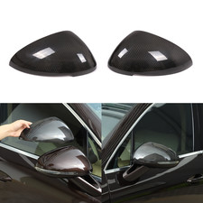 2pcs Real Carbon Fiber Rear View Mirror Cover Trim For Porsche Macan 2014-2022 picture