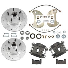 For 1955-57/59-64 Chevy Full-size Car New Front Brake Kit Deluxe Drilled/Slotted picture