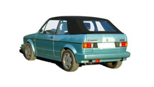 Fits Volkswagen Rabbit Cabriolet 1980-1994 Convertible Soft Top Black TWILL picture