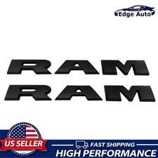 2Pcs Set Matte Black Door Side Letter Emblem For 2019-2026 Ram 1500 68309785AB picture