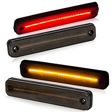 For 03-09 Hummer H2 4PC Amber+Red LED Side Marker Lights Signal Lamps Set Smoked picture