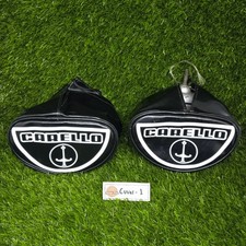 Half Moon CARELLO PF-600 500 Padded Spot Cover Fog Light 2 pcs Black NEW picture