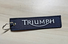 New Black Triumph Double Sided Motorcycle Keychain picture
