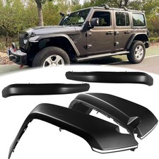 Fits 18-24 Jeep Wrangler JL/JLU Front+Rear Fender Flares Set 4 Pcs W/LED Lights picture