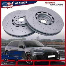 For 2021-2024 Audi RS6 Avant RS7 Sportback 4K0615301S Front Disc Brake Rotor Set picture