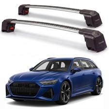 Roof Rack Cross Bars for Audi RS6 Avant C8 2021-2026 Aluminum Lockable Silver picture