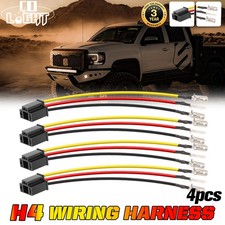 4x H4 9003 HB2 Wire Harness 4x6'' 5x7'' 7x6'' Headlight Connector Adapter Socket picture