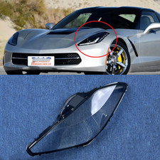 For 2014-2018 19 Corvette C7 Left Headlight Lens Cover Shell Lampshade Cap Clear picture
