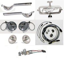 New 1965 Ford MUSTANG GT Fog Light Kit w/ Switch, Bulbs, Horse & Corral, picture