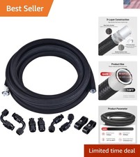 Durable 10FT 6AN Nylon Braided Fuel Hose - High Pressure & Temperature Range picture