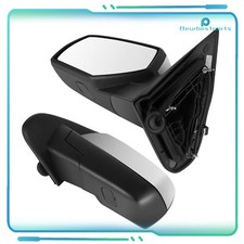 Set of 2 For 2015-18 Chevy Silverado Chrome Power Heated Manual Fold Mirrors picture