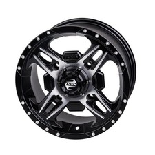 4/156 Tusk Beartooth Wheel 12x7 4+3 Machined Black for Polaris / Kawasaki UTV picture