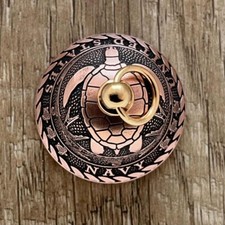 US NAVY Shellback Crossing the Line Copper Coin Biker Guardian Gremlin Bell picture
