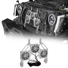 Fit Jeep Wrangler JK 2007-2018 Aluminum 3-Fan Engine Radiator Cooling Fan Kit picture