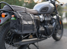 Triumph Bonneville T120 T120 Vintage Saddle Bags  With Mounts NEW Pair picture