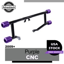 Purple CNC ProTek Front High Way Peg Two Step Crash Bar Fits Harley Touring 09+ picture