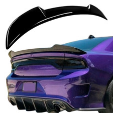 Fit 2011-2023 Dodge Charger Gloss Black V2 Highkick Rear Trunk Spoiler Wing Lip picture
