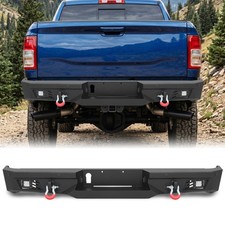 Steel Rear Bumper For 2010-2018 Ram 2500 3500 W/Sensor Holes LED Lights D-rings picture