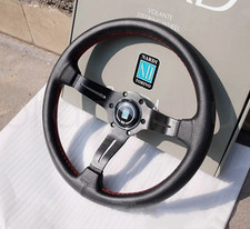 330mm Nardi 13inch Black Perforated Leather Racing Drift Sport Steering Wheel picture