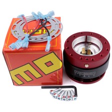 MOMO Quick Release Steering Wheel Hub Adapter Snap Off Boss Kit Universal RED picture