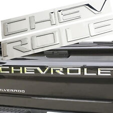 Tailgate Letters 3D Decal For Chevrolet Silverado 2019-2024 Gloss Chrome Emblem picture