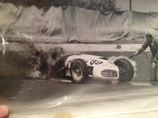 1950'S & 60'S RACE CAR ON FIRE PICTURES AUTO SHOWS SOUVENIR BOOK INDY 500 FINISH picture