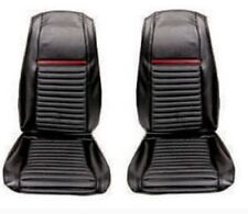 69-M-BUCK-BK-RD Scott Drake Mach 1 Front Bucket Seat Upholstery (Black/Red) picture