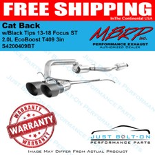 MBRP 13-19 Focus ST 2.0L EcoBoost T409 3in Cat Back w/Black Tips S4200409BT picture