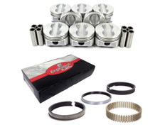 Flat Top Pistons & Pins w/ Moly Rings for Chevrolet SBC 350 5.7L picture