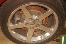 06-08 C6 Vette Wheel 19x10 Rear 5 Spoke Rim QX3 Chrome OEM OE Factory WTY NoCore picture