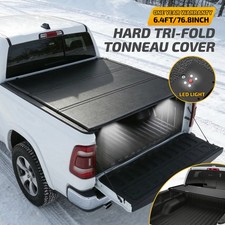 6.4FT Hard Tri-Fold Truck Bed Cover Fits 2019-2025 Ram 1500 Classic Secure Lock picture