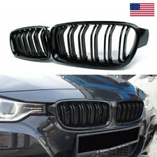 Pair Gloss Black Front Kidney Bumper Grille Grills for BMW F30 328i 335i 2012-16 picture