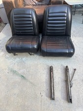 Original IH Scout 800 Vinyl Front Seats & Slider Bars – Pair picture