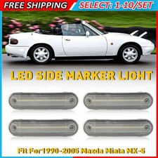 4-40x Front+Rear Clear LED Strip Side Marker Lights For 1990-05 Mazda Miata MX-5 picture