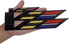 3pcs V Car Emblems Door Badge Fits For 2025 V-Series 85079675 Black Colorful picture