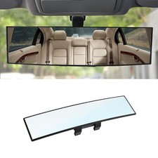 8sanlione 12 Inch Panoramic Car Rearview Mirror, White 12 inches,  picture