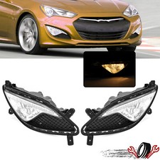 For 13-17 GENESIS COUPE Clear Lens Bumper Fog Lights Lamps Assembly LH + RH picture